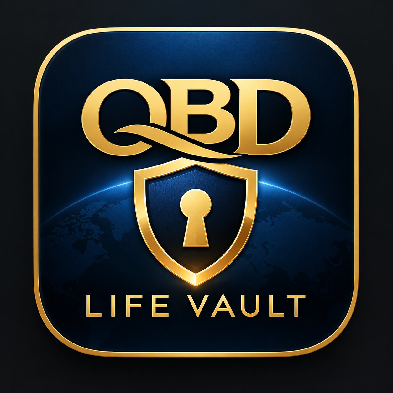 Gold QBD Life Vault emblem